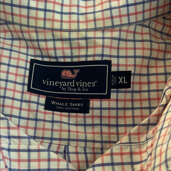 VINEYARD VINES MENS PLAID BUTTON DOWN WHALE SHIRT SZ XL - Picture 5 of 5